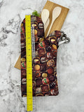 Oven mitts. Food. Chocolate
