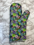 Oven Mitts. Flowers. Succulents.