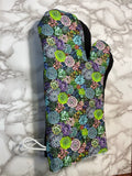 Oven Mitts. Flowers. Succulents.