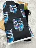 Oven Mitts. Animals. Raccoons.