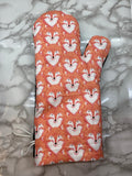 Oven mitts. Animals. Fox.