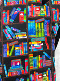 Oven Mitts. Books. Neon Bookshelf.