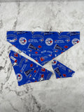 Dog bandanas. Sports. Blue Jays. Small, medium or large. It fits ON the collar!