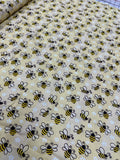 Fabric. Bees. Half or full yard. Cotton