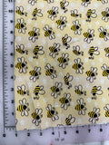 Fabric. Bees. Half or full yard. Cotton