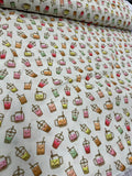 Fabric. Bubble tea. Half or full yard. Polyester