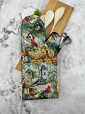 Oven mitts. Animals. Birds and Bird houses