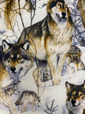 Oven mitts. Animals. Wolf. Wolves