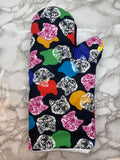 Oven mitts. Animals. Cats. Neon heads