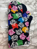 Oven mitts. Animals. Cats. Neon heads