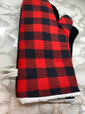 Oven Mitts. Life. Plaid. Buffalo plaid red