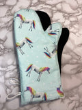 Oven mitts. Animals. Unicorns