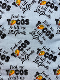 Oven mitts. Food. Tacos and call me pretty