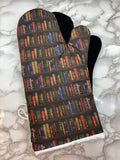 Oven mitts. Life. Library books