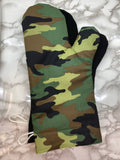 Oven mitts. Life. Camouflage. Green