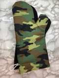 Oven mitts. Life. Camouflage. Green