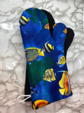 Oven mitts. Animals. Fish. Tropical