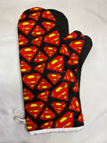 Oven mitts. Pop culture. Superman.