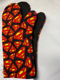 Oven mitts. Pop culture. Superman.