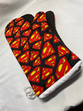 Oven mitts. Pop culture. Superman.