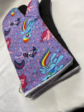 Oven mitts. Pop culture. My Little Pony.