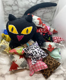 Cat Toys. Small square cat toy pillows.