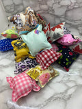 Cat Toys. Small square cat toy pillows.