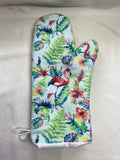 Oven mitts. Animals. Flamingos. Tropical