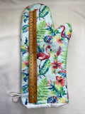 Oven mitts. Animals. Flamingos. Tropical