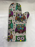 Oven mitts. Animals. Owls