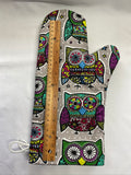 Oven mitts. Animals. Owls