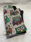 Oven mitts. Animals. Owls