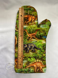Oven mitts. Animals. Dinosaurs