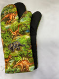 Oven mitts. Animals. Dinosaurs