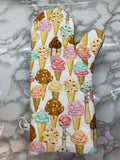 Oven mitts. Food. Ice Cream