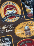 Oven mitts. Food. Coffee and Espresso