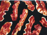 Oven mitts. Food. Bacon