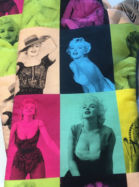 Oven mitts. Pop culture. Marilyn Monroe. Neon