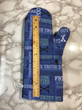 Oven mitts. Pop Culture. X Files.