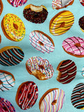Oven mitts. Food. Donuts. Mint