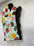 Oven mitts. Food. Donuts. Mint
