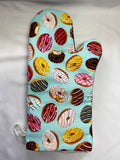 Oven mitts. Food. Donuts. Mint