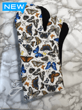 Oven mitts. Animals. Butterflies