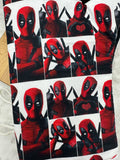 Oven Mitts. Pop culture. Deadpool faces.