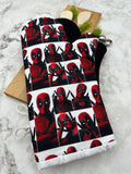 Oven Mitts. Pop culture. Deadpool faces.