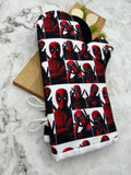 Oven Mitts. Pop culture. Deadpool faces.