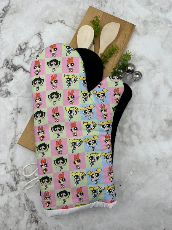 Oven Mitts. Pop culture. Power Puff Girls