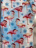 Oven Mitts. Christmas. Flamingoes in Santa Hats.