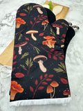 Oven Mitts. Food. Mushrooms.