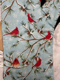 Oven Mitts. Seasonal. Winter Cardinals